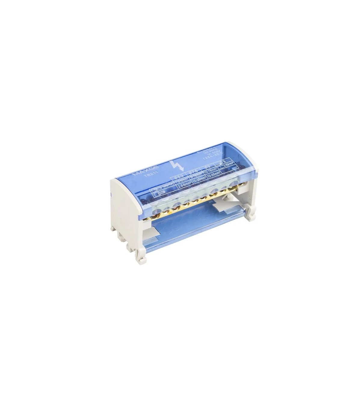 Repartidor De Fases 2P 125A 11xØ5.3mm+2xØ7.5mm+2xØ9mm