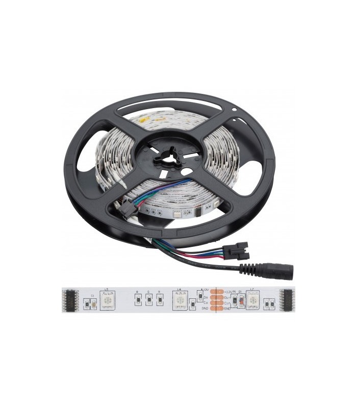 Tira Flexible LED DIGITAL 7.2W/m RGB SMD5050 IP20 DC 12V DIGITAL