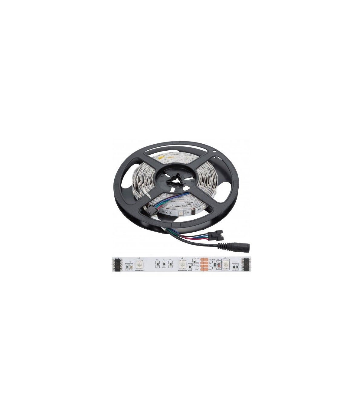 Tira Flexible LED DIGITAL 7.2W/m RGB SMD5050 IP20 DC 12V DIGITAL