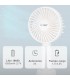 Mini ventilador de mano Balu USB recargable Blanco