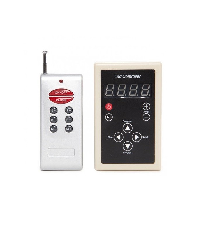 Controlador Tira Digital 12VDC IP25 con Mando a Distancia