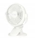 Mini ventilador USB tipo clip Fune 3W Blanco