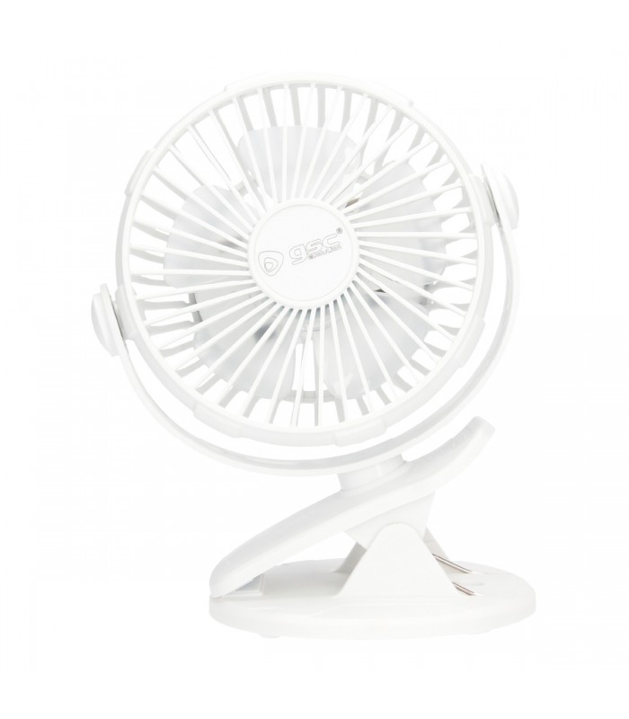 Mini ventilador USB tipo clip Fune 3W Blanco