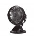 Mini ventilador USB tipo clip Fune 3W Negro