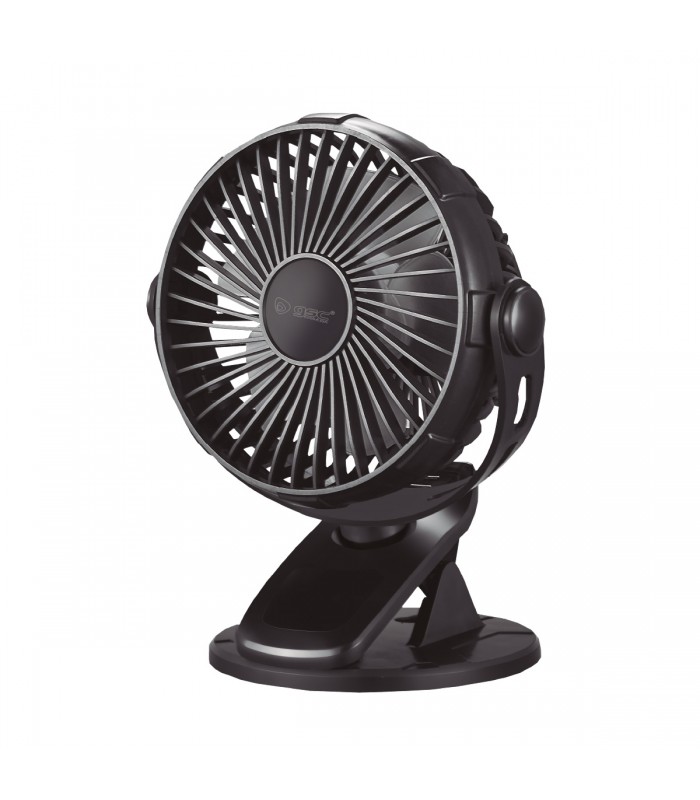 Mini ventilador USB tipo clip Fune 3W Negro