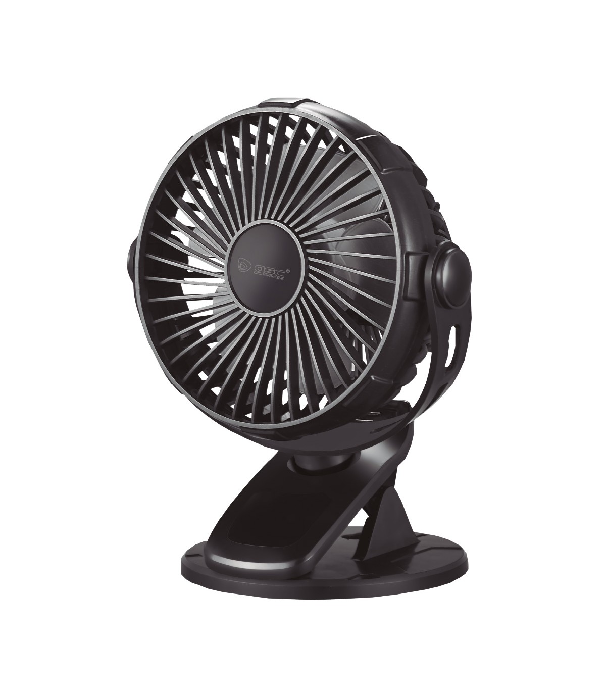 Mini ventilador USB tipo clip Fune 3W Negro