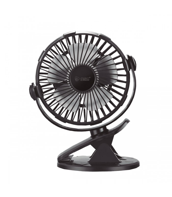 Mini ventilador USB tipo clip Fune 3W Negro