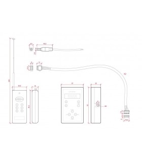 Controlador Tira Digital 12VDC IP25 con Mando a Distancia