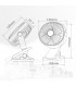 Mini ventilador USB tipo clip Fune 3W Negro