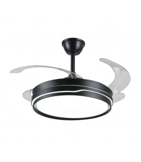 Ventilador LED Selina-L APP DC 72W 4 aspas 8000Lm Negro CCT