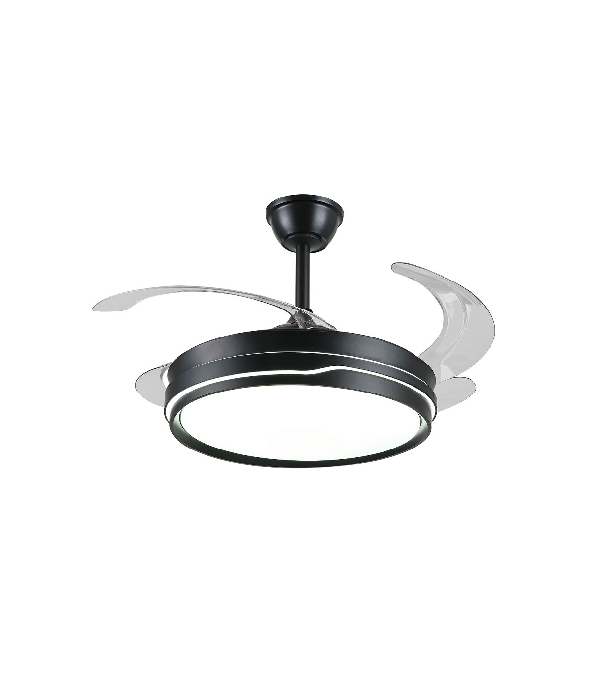 Ventilador LED Selina-L APP DC 72W 4 aspas 8000Lm Negro CCT