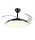 Ventilador LED Isabella-L APP DC 72W 4 aspas 8000Lm Negro CCT