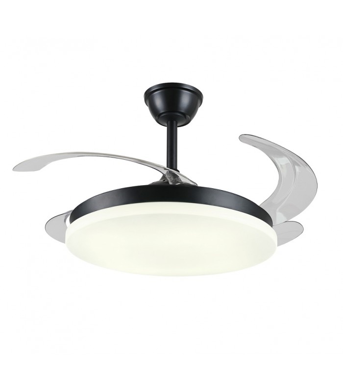 Ventilador LED Isabella-L APP DC 72W 4 aspas 8000Lm Negro CCT