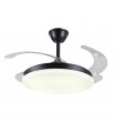 Ventilador LED Isabella-L APP DC 72W 4 aspas 8000Lm Negro CCT