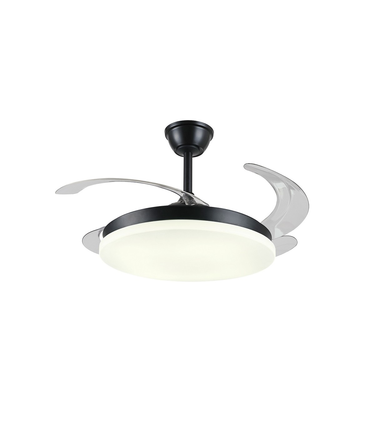 Ventilador LED Isabella-L APP DC 72W 4 aspas 8000Lm Negro CCT
