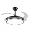 Ventilador LED Ambra-L APP DC 72W 4 aspas 8000Lm Negro CCT