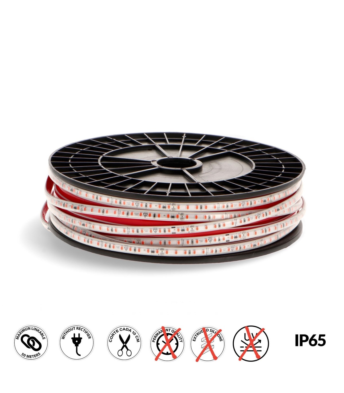 Tira Slim LED Ecofast 10W/m 850Lm/m 220V IP65 -50 Metros-