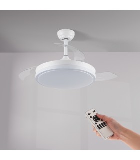 Ventilador Herben DC 68W 3300Lm 4 Aspas Blanco CCT