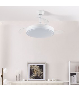 Ventilador Herben DC 68W 3300Lm 4 Aspas Blanco CCT