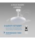 Ventilador Herben DC 68W 3300Lm 4 Aspas Blanco CCT