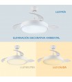 Ventilador Herben DC 68W 3300Lm 4 Aspas Blanco CCT