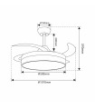 Ventilador Herben DC 68W 3300Lm 4 Aspas Blanco CCT