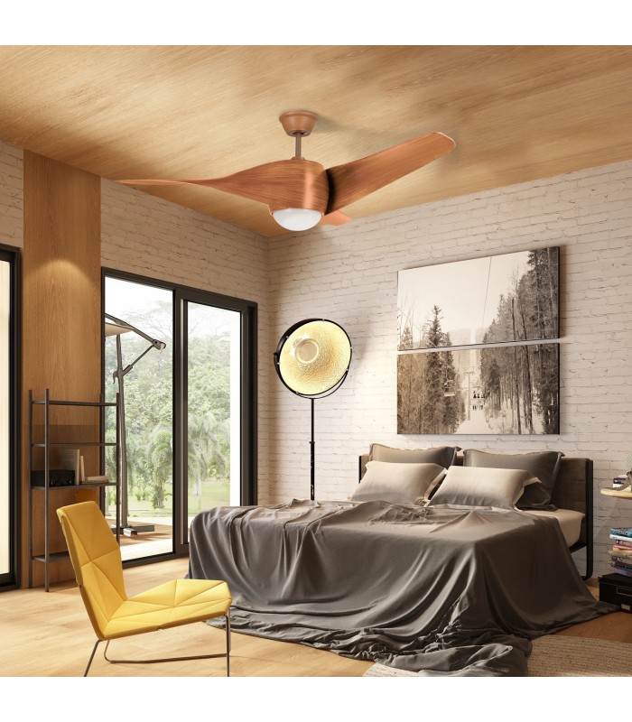 Ventilador de Techo Fanton Madera DC 18W 1450Lm 3 Aspas CCT