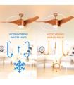 Ventilador de Techo Fanton Madera DC 18W 1450Lm 3 Aspas CCT