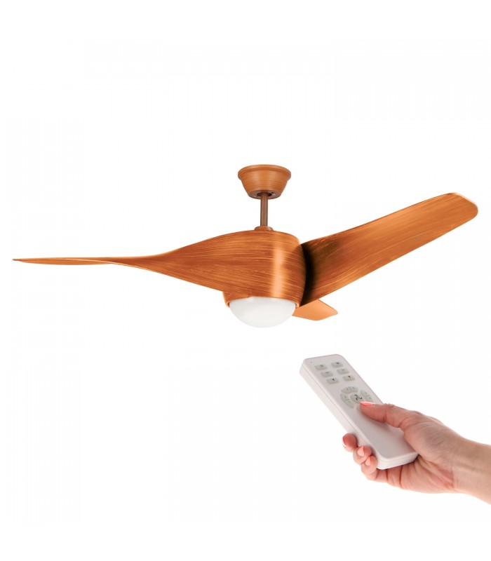 Ventilador de Techo Fanton Madera DC 18W 1450Lm 3 Aspas CCT