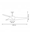 Ventilador de Techo Fanton Blanco DC 18W 1450Lm 3 Aspas CCT