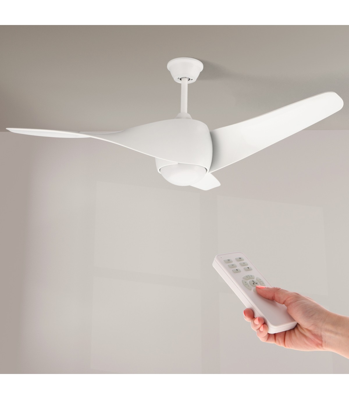 Ventilador de Techo Fanton Blanco DC 18W 1450Lm 3 Aspas CCT