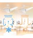 Ventilador de Techo Fanton Blanco DC 18W 1450Lm 3 Aspas CCT