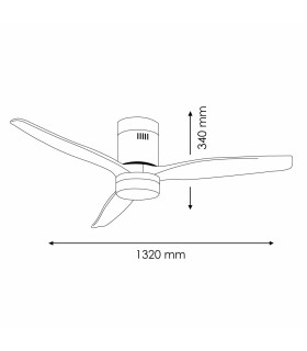 Ventilador Black Energy DC 18W 1500Lm 3 Aspas Haya CCT
