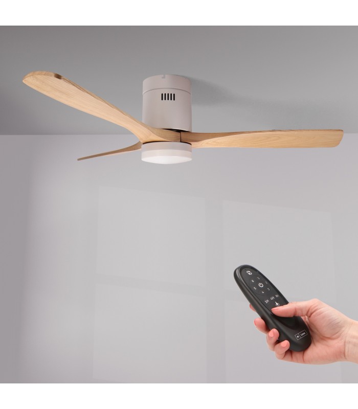 Ventilador White Energy DC Blanco 18W 1500Lm 3 Aspas Haya CCT