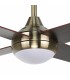 Ventilador de Techo Easymal Cuero DC 18W 1500Lm 4 Aspas Roble CCT