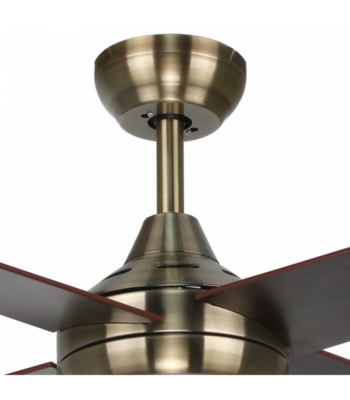 Ventilador de Techo Easymal Cuero DC 18W 1500Lm 4 Aspas Roble CCT