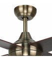 Ventilador de Techo Easymal Cuero DC 18W 1500Lm 4 Aspas Roble CCT