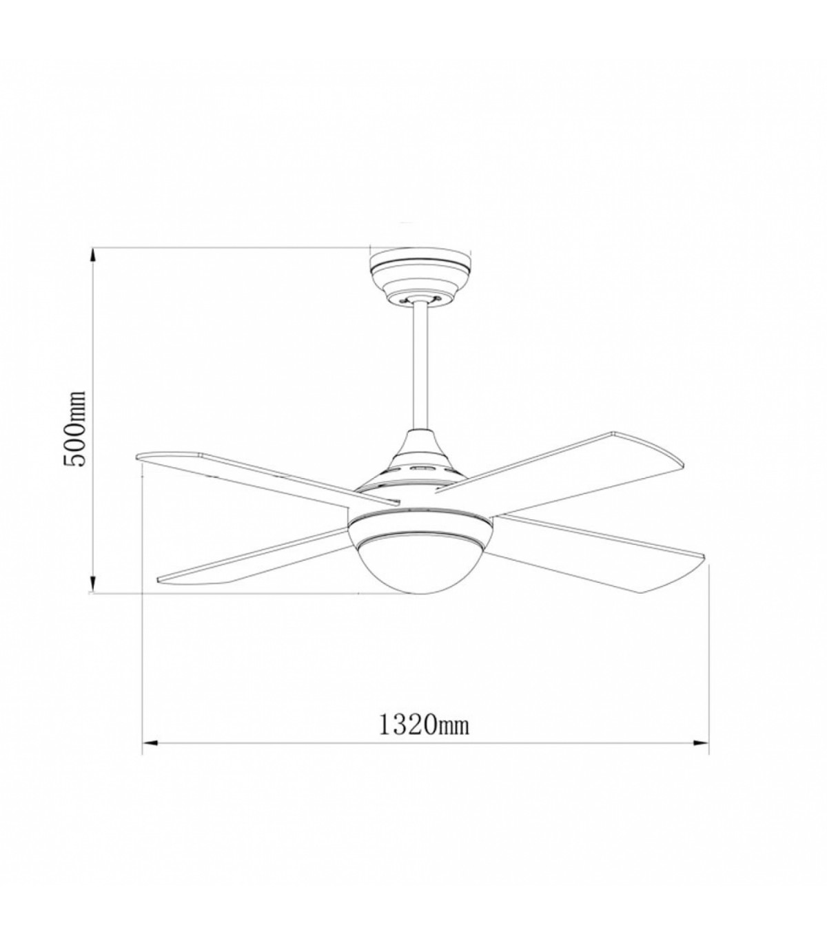 Ventilador de Techo Easymal Cuero DC 18W 1500Lm 4 Aspas Roble CCT