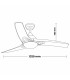 Ventilador de Techo Ivara Blanco DC 24W 2500Lm 4 Aspas CCT