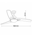 Ventilador de Techo Ivara Blanco DC 24W 2500Lm 4 Aspas CCT