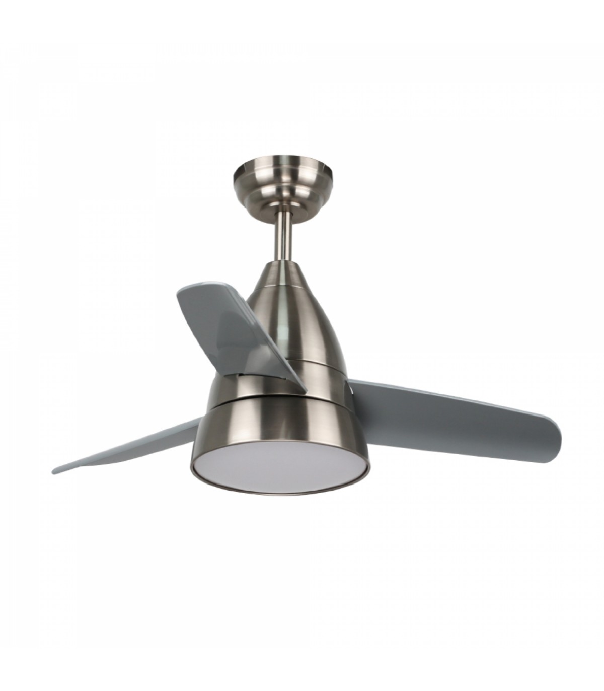 Ventilador Niquel Silence DC 24W 2500Lm 3 Aspas Gris CCT