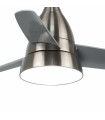 Ventilador Niquel Silence DC 24W 2500Lm 3 Aspas Gris CCT