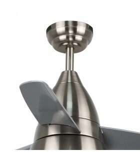 Ventilador Niquel Silence DC 24W 2500Lm 3 Aspas Gris CCT