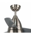 Ventilador Niquel Silence DC 24W 2500Lm 3 Aspas Gris CCT