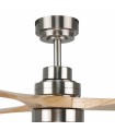 Ventilador Níquel Wood DC 18W 1500Lm 3 Aspas Haya CCT