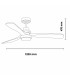 Ventilador Níquel Wood DC 18W 1500Lm 3 Aspas Haya CCT