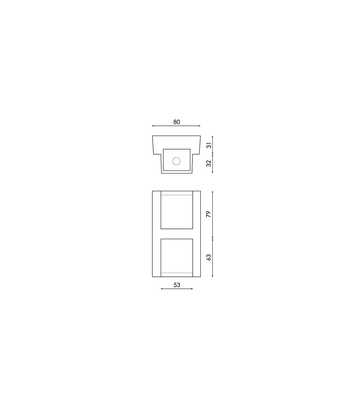 Aplique LED EPISTAR de Pared exterior 2x3W 600Lm 36º IP54 NEGRO