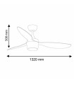 Ventilador White Lin DC 18W 1500Lm 3 Aspas CCT