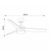 Ventilador Black Curve DC 24W 1800Lm 3 Aspas CCT