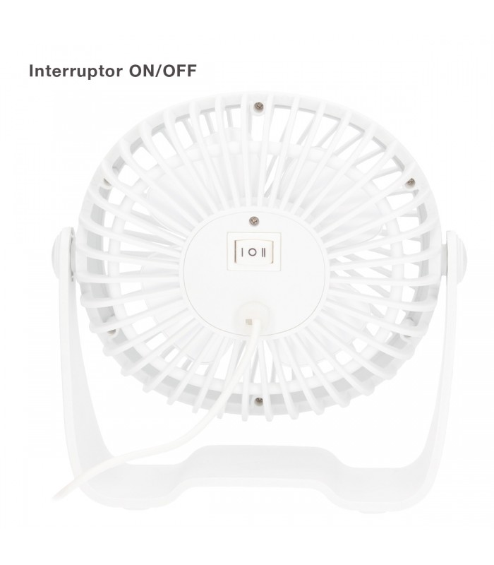 Mini ventilador Sobremesa Alua USB 3W Blanco